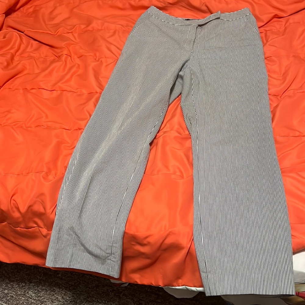 striped woman’s slacks. with inner lining. size 8